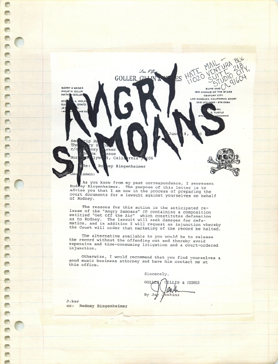 ANGRY SAMOANS Metal Mike Scrapbook 1981 – P.J. Galligan on Lead Guitar Page 7